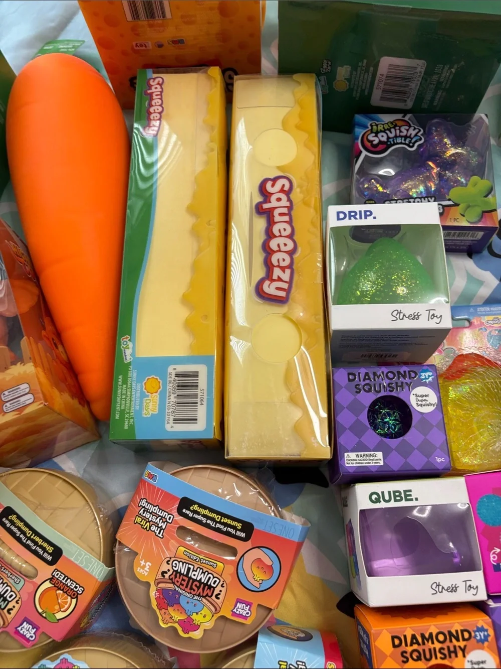 Assorted Squeeze Toys Pack - Yellow & Orange